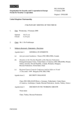 Journal of the 274th Plenary Meeting of the Forum for Security Co-operation