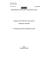 Statement by the OSCE Secretary General,  Ambassador Ján Kubis