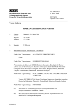Journal of the 419th Plenary Meeting of the Forum for Security Co-operation (de)