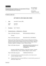 Journal of the 419th Plenary Meeting of the Forum for Security Co-operation (it)