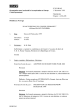 Journal of the 262nd Special Plenary Meeting of the Permanent Council (fr)