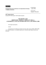 Permanent Council Decision No. 604 (it)