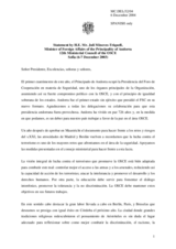 Statement by H.E. Mr. Juli Minoves-Triquell, Minister of Foreign Affairs of the Principality of Andorra