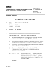 Journal of the 527th Plenary Meeting of the Forum for Security Co-operation (es)