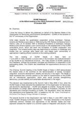 GUAM Statement at the 682nd meeting of the OSCE Permanent Council, 18 October 2007