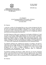 Statement by the Delegation of the Republic of Moldova on the Transnistrian conflict settlement.