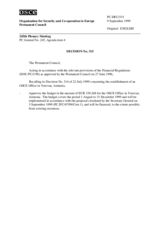 Permanent Council Decision No. 315