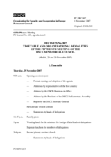 Permanent Council Decision No. 807