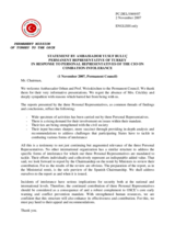 Statement by the Delegation of Turkey in Response to Three Personal Representatives of the OSCE Chairmam-in-Office for tolerance and non-discrimination