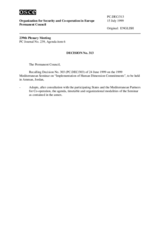 Permanent Council Decision No. 313