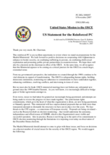 Statement by the Delegation of the United States on the 15th Meeting of the OSCE Ministerial Council
