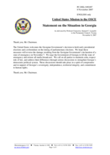 Statement by the United States on the Situation in Georgia