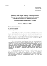 Statement of Mr. Javier Ruperez, Executive Director Counter-Terrorism Committee Executive Directorate