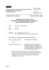 Journal of the 30th Joint Meeting of the Forum for Security Co-operation and the Permanent Council (it)