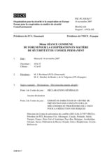 Journal of the 30th Joint Meeting of the Forum for Security Co-operation and the Permanent Council (fr)