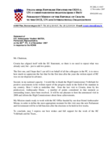 Statement by the Delegation of Croatia in Response to the Address of the OSCE High Commissioner on National Minorities, Ambassador Knut Vollebaek