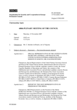 Journal of the 688th Plenary Meeting of the Permanent Council