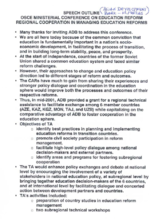 Speech outline, Asian Development Bank Speech outline, Asian Development Bank