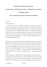 Keynote speech by Dr. Andrea Berg, Centre for OSCE Research, Hamburg Keynote speech by Dr. Andrea Berg, Centre for OSCE Research, Hamburg