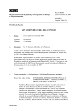 Journal of the 689th Plenary Meeting of the Permanent Council (es)