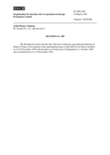 Permanent Council Decision No. 289