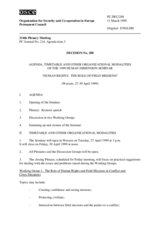 Permanent Council Decision No. 288