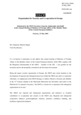 Statement by the OSCE Secretary General, Amb. Ján Kubis at the Annual Meeting of Ministers of Foreign Affairs of the Member States  of the Central European Initiative