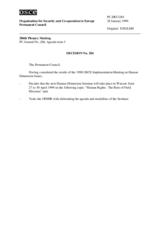 Permanent Council Decision No. 284