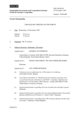 Journal of the 270th Plenary Meeting of the Forum for Security Co-operation