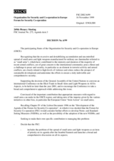 Forum for Security Co-operation Decision No. 6/99