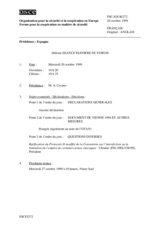 Journal of the 266th Plenary Meeting of the Forum for Security Co-operation (fr)