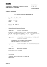 Journal of the 257th Plenary Meeting of the Forum for Security Co-operation