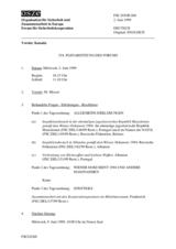 Journal of the 254th Plenary Meeting of the Forum for Security Co-operation (de)