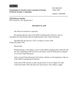Forum for Security Co-operation Decision No. 4/99