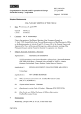 Journal of the 250th Plenary Meeting of the Forum for Security Co-operation
