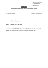 Amended OSCE Staff Rules (In accordance with OSCE Staff Regulation 1.04 and PC.DEC/825)