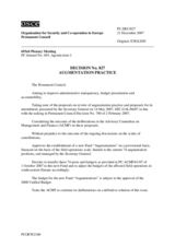 Permanent Council Decision No. 827