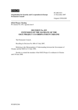 Permanent Council Decision No. 833