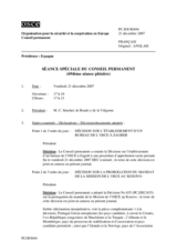 Journal of the 694th Special Plenary Meeting of the Permanent Council (fr)