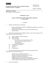 Forum for Security Co-operation Decision No. 2/99