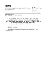Permanent Council Decision under silence procedure on extension of the mandate of the OSCE Office in Minsk (es)