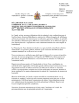 Statement by the Delegation of Canada in response to the address by the Chairman-in-Office, Minister for Foreign Affairs of Finland, His Excellency Ilkka Kanerva (fr)