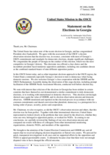 Statement by the Delegation of the United States on the presidential elections in Georgia