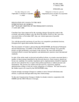 Statement by the Delegation of Canada on the presidential elections in Georgia