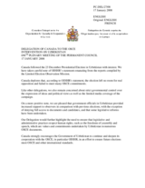 Statement by the Delegation of Canada on the presidential elections in Uzbekistan