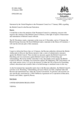 Statement by the Delegation of the United Kingdom regarding the British Council in the Russian Federation