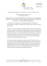 Statement by the Slovenian Presidency of the Council of the European Union on the British Council in the Russian Federation