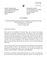 Statement by the Delegation of Albania in Response to the Address by the Minister for Foreign Affairs of Slovenia, H.E. Dimitrij Rupel