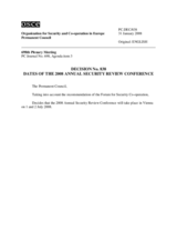 Permanent Council Decision No. 838