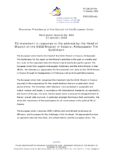Statement by the Slovenian Presidency of the Council of the European Union in response to the address by the Head of Mission of the OSCE Mission in Kosovo, Ambassador Tim Guldimann